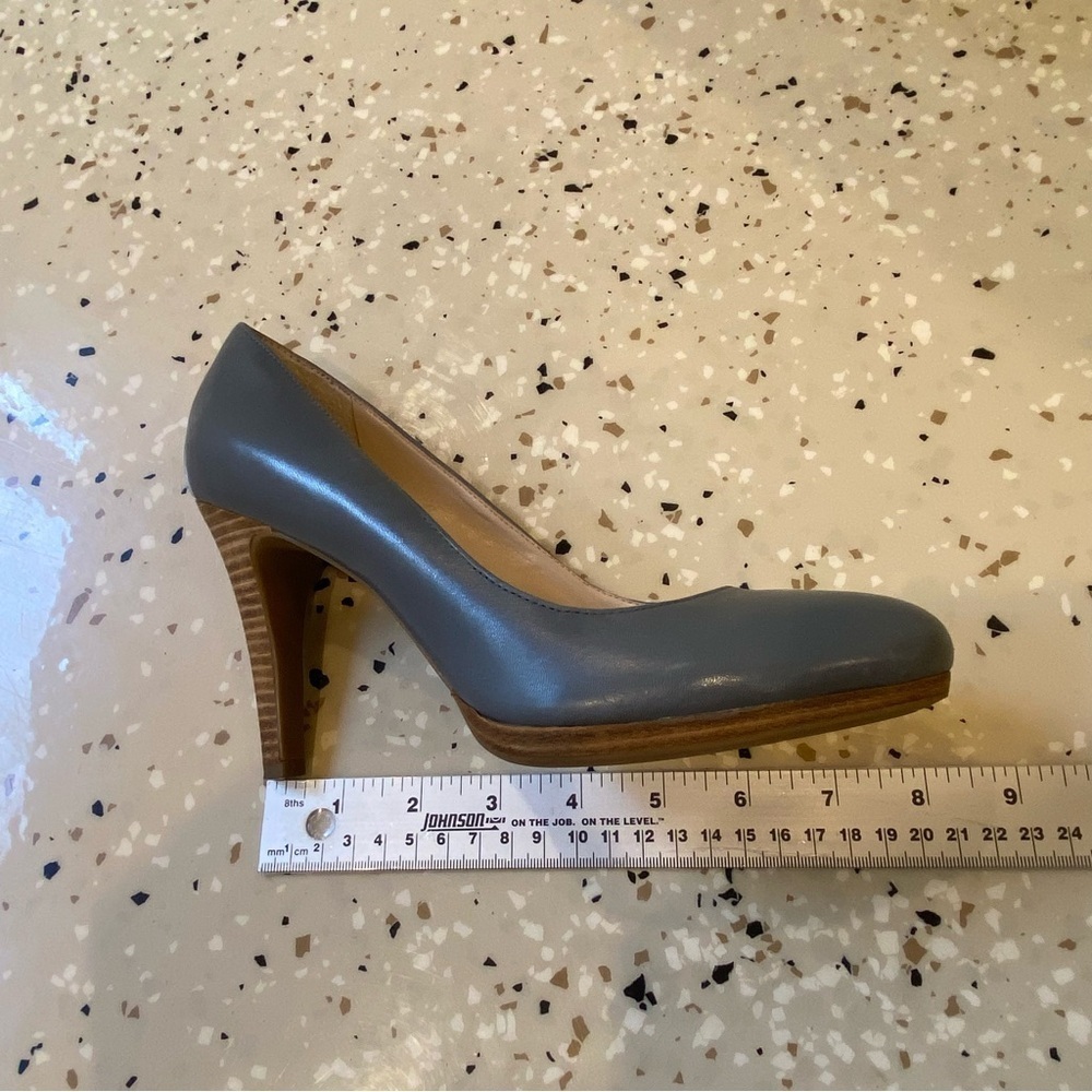 Franco Sarto Darren style leather heels blue/grey tan brown almond toe size 7.5 - Picture 13 of 16
